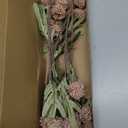 Floroom 5pcs Light Taupe Faux Silk Mums Artificial Flowers, Bulk Fake Small Mini Chrysanthemums with Stems for DIY Wedding Centerpieces Floral Arrangements Vase Fillers Home Decorations