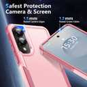 for Samsung Galaxy S25 Edge Case with Screen Protector, [Military Grade Drop Protection] Dual Layer Heavy Duty Shockproof Protective Phone Case for Samsung S25 Edge (Pink)