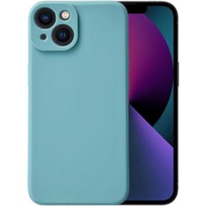 Compatible with iPhone 13 Soft Liquid Silicone Gel Cell Phone Mobile Basic Back case Cover casing funda para (Baby Blue)