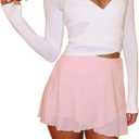 Dancenter Women Crop Wrap Top Thumb Hole Long Sleeve Active Self Tie Workout Shirt Ballet Pilates Yoga Wrap Tops (Small, White)