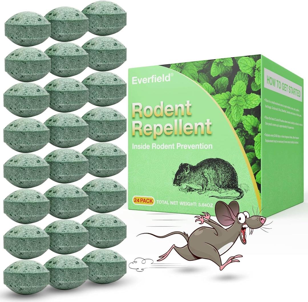 12PCS Mice Repellent Balls, Peppermint Oil to Repel Mice Natural Ingredients, Safe for Kids and Pets