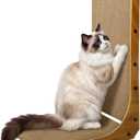 Cat Scratcher, 26 inch L Shape Cat Scratching Pad for Indoor Cats, Durable Sustainable Cardboard Scratcher, Recyclable Vertical Cat Scratch Pad to Protect Furniture, Large