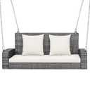 GZMR 2-person Grey and Off White Steel Outdoor Swing