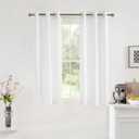 NICETOWN Non-See-Through White Sheer Curtains 63 inches Long 2 Panels, 42" Wide Grommet Window Curtains Drapes for Bathroom, Kitchen, Bedroom- Light Filtering Elegant Window Drapes