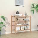 Dranixly Shoe Rack, 2-Tier Bamboo Stackable Shelf Storage Organizer, Stand for Closet, Entryway, Hallway, Bathroom and Living RoomNatural