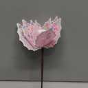 12 Pcs Candy Christmas Tree Poinsettia Flowers Artificial Christmas Tree Filler Decoration Pink with 12 Clips and Stems for Wreath Garland Holiday Wedding New Year Party Decor DIY Xmas 6 Inch