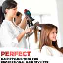 Professional Ionic Salon Hair Dryer, 2200 Watt Powerful AC Motor Ceramic Tourmaline Ion Blow Dryer, Quiet Hair Dryers with Diffuser & 2 Concentrator Nozzle Attachments Black/Red