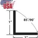 Outwater Plastics 1936-Bk Black 1 X 1 X 7/64 (.100) Inch Thick Styrene Plastic Even Leg Angle Moulding 36 Inch Lengths (Pack of 4)