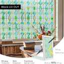 3D Stained Glass Window Film, Decorative Window Privacy Film for Bathroom,Front Door,Home, Sun Blocking Heat Control,Static Cling,Glass Haven 23.6inch x 35.4inch