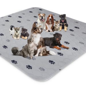 GOGREEN Waterproof Reusable Pets Training Pads Washable Pee Pads for Dogs, Puppy Pads for Potty Training with Leakproof Bottom (1 Pack, 72"x72")