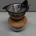 Bodum 17oz Pour Over Coffee Maker, High-Heat Borosilicate Glass with Reusable Stainless Steel Filter and Cork Grip - Made in Portugal, 17oz, Cork
