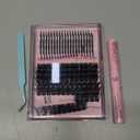 CORUSCATE Lash Clusters Kit 60D80D with Lash Spikes Eyelash Clusters Volume Cluster Eyelash Extensions Kit 10-21mm DIY Spiky Individual Lashes Extension Kit Mega Eyelashes Mink Strip Cluster Lashes