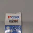 Dry Diamond Drill Bits Set, 5 Pcs Tile Drill Bits for Porcelain, Ceramic, Granite, Marble, Stone, Glass Hard Materials, Round Shank 1/4", 5/16", 3/8", 1/2" Drill Bits, with Storage Case