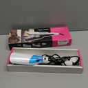 Mayhug Hair Straightener Brush Sleek Sweep Ionic Straightening Brush with 5 Temperature Adjust Anti-Scald Ceramic Hair Straightener Comb Fast Heating for Home Salon Dual Voltage,White