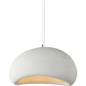 JAYMP 40cm Wabi Sabi Pendant Light for Dining Room Kitchen Island Hallway Restaurant Modern Hanging Lamp E26 Base Japanese Style Bird Nest Shape Lighting Fixture (White,B, 15.7in)