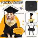 Graduation Cap Set Includes Adult and Pet Caps Dog Graduation Cap with 2026 Tassel for Adult Pet Grad Costume Dogs Cats Photo Prop Holiday Party Accessory (Black), One Size