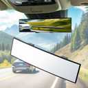 BOOMIBOO Rear View Mirror, Interior Clip-on Wide Angle Rear View Mirror, Universal 11.81 Inch Panoramic Convex Rearview Mirror, Rear View Mirror Accessory, for Cars,SUVs,Trucks, Various Kinds Vehicles (white)