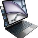 nimin Keyboard Case for 2024 iPad Air 13 and iPad Pro 12.9 6th, 5th, 4th, 3rd Gen,Magic Keyboard for iPad Pro 12.9, Trackpad,Magnetic Attach,7-Color Backlight, Auto Sleep/Wake,Obsidian Black