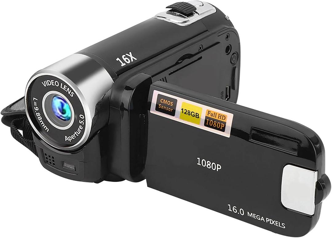 Digital Camcorder, DH90 16X Digital Zoom 2.7 Inch Colourful Display Screen, High Definition Camera Image Video Shooting Camcorder US Plug 110240V