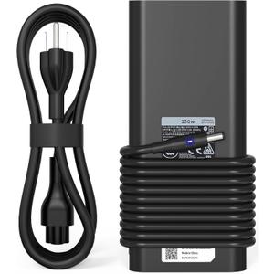 130W 4.5mm*3.0mm Round Tip AC Adapter Laptop Charger Compatible with Dell inspiron 14 16 Plus 7640 7620 7630 7420 7510 Dell XPS 15 7590 9530 9550 9560 9570 OptiPlex 7090 7080 7070 7060 7050