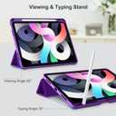 Akkerds Compatible with iPad Air 11 Inch Case 7th/6th Generation (M3/M2) 2025/2024, for iPad Air 5th/4th Generation Case 10.9 Inch 2022/2020 with Pencil Holder[Auto Sleep/Wake], Purple