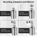 4pcs 304 Stainless Steel Automatic Water Float Valve 1/2" and 3/4" Connection Types Precise Control Water Level Controller Water Level Control Float Valve for Sink for Water Tank Livestock Troughs