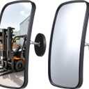 Universal Magnetic Forklift Rearview Mirrors - 8.2x4.8", Square High-Definition Wide-Angle Convex Mirrors - 1 Pair