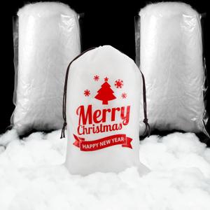 Shappy 2 Bags Christmas Fake Snow Decor, Fluffy Artificial Snow Fiber Cotton Snow Indoor Decoration Realistic Snow Blanket for Xmas Winter Mantel Village Party Decoration