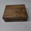 Eximious India Wedding Card Box with Lock and Card Slit 12"X10"X4.5"- Distressed Gift Wishing Well Card Box for Weddings, Receptions, Birthdays, Graduations, Baby Showers, Honeymoon Funds (Burnt)