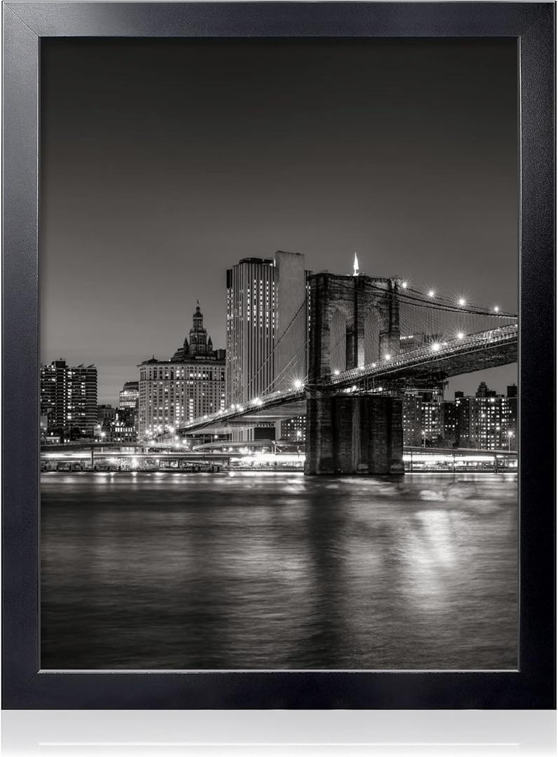 Annecy 19x27 Picture Frame Black（1 Pack）, 19 x 27 Picture Frame for Wall Decoration, Classic Black Minimalist Style Suitable for Decorating Houses, Offices, Hotels