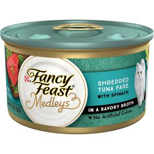 Purina Fancy Feast Medleys Tuna Spinach Wet Cat Food (24 Pack) 3 oz Cans (EXP 06/30/28)