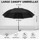 Reginary 30 Pieces Wedding Umbrellas Bulk Auto Open Stick Umbrellas with White European J Hook Handle Windproof Large Canopy Umbrella for Outdoor Wedding Bride Groom Photography Golf