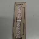 V-MORO Resin Bands Compatible with Apple Watch Series 11/10/9/8/7 Band 45mm 46mm Starlight Buckle Lightweight Fashion Cute Fancy Strap Bracelet for iwatch Series SE/6/5/4/3/2/1(Floral Pink,42/44/45/46/49mm)