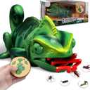 Remote Control Chameleon Animal Toys - LED Light Up & Preying Remote Control Electronic Toy with Moving Eyes, Walking, Color Changing Realistic RC Robot Toy Gift for Boys Kids Age 4 5 6 7 8 Years Old