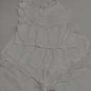 Avidlove Women Pajama Set Lace Trim Short PJ Set Modal V Neck Sleeveless Sleepwear Drawstring Waist Nightwear (Medium, White)