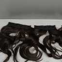 BARSDAR Beach Wavy Dark Brown Clip in Hair Extensions  16 Inch 6PCS Thick Soft Synthetic Hairpieces, Full Head Clip in Hair Extensions for Women  Voluminous Easy Wear Daily Party - Dark Brown