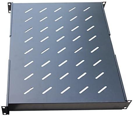 A Pack 2 PCS Fixed Shelf for Server Rack Cabinets Adjustable from 28" to 38" Depth