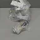 Moxweyeni 10 Pack Gutter Brackets 5 Inch Gutter Hangers Heavy Duty Hidden Rain Brackets with Pre-Inserted Screw, Aluminum Exterior Hook Parts Repairing Sagging Tool (White)