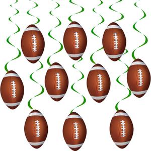 Football Party Hanging Swirls Football Birthday Party Decoration 20pcs Football Themed Swirl Ceiling Sport Party Hanging Streamer for Football Game Day Party Baby Shower Supplies