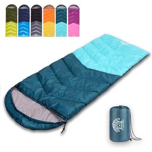 Sleeping Bag 4 Seasons Adults & Kids for Camping Hiking Trips Warm Cool Weather,Lightweight and Waterproof with Compression Bag, Indoors Outdoors Activities (Lake Blue)
