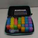 Monthly Pill Organizer 3 Times a Day, with Portable Hard Shell, Pill Cutter, 31-Day Box, Plastic Opening Pick, Monthly & Weekly Stickers, Convenient Medication Management