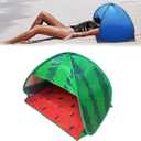 Uveego Mini Head Sunshade Tent, Windproof Design and Portable Sunscreen Pop up Sunshade Curtain, Top Phone Stand and Bilateral Storage Bags for Beach Sunbathing (Green, M)