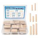 Fluted Wood Dowels Kit 1/4 3/8 5/16 Inch, 225 Pcs Hardwood Wooden Dowel Pins for Woodworking, Furniture Repair, Cabinet Making, DIY Crafts, 8 Sizes