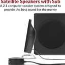 Cyber Acoustics CA-3090 2.1 Speaker System with Subwoofer with 18W of Power, Easy Setup and Convenient Controls, Great for Music, Movies, and Gaming