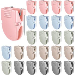 Feifeiya 25 Pcs Cubicle Clips Fabric Panel Cubicle Accessories Fabric Partition Panel Wall Clip Office Photos Wall for Notes Memos Standard Size, 40-Sheet Capacity (Morandi Color)