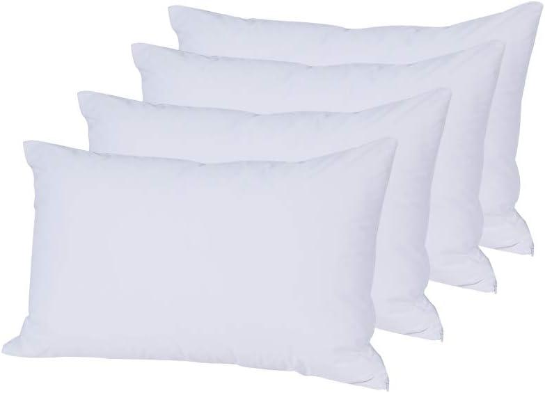 Bedecor Standard Pillow Protector with Zipper 4 Pack,Waterproof Pillow Covers Encasement Smooth Dust Proof with Breathable Holes Allow Air to Circulate