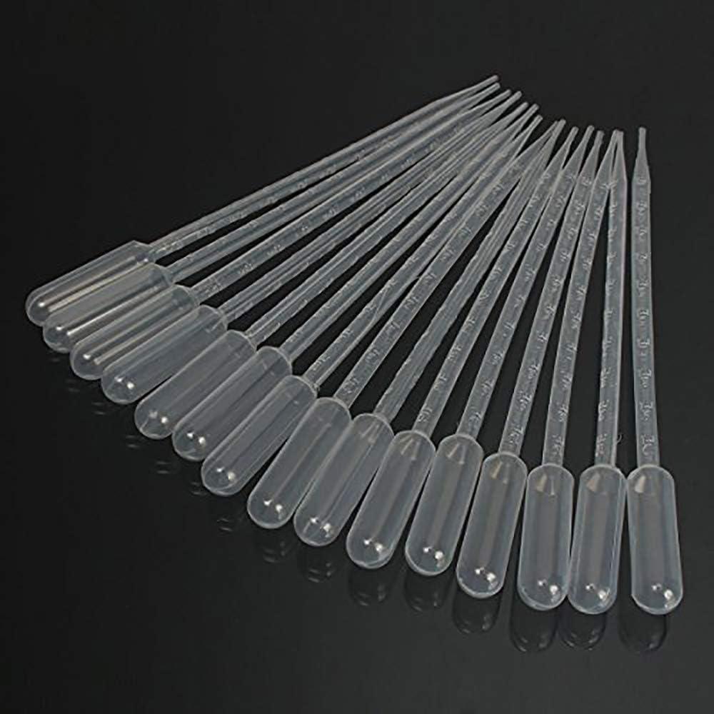 Clear White Plastic Liquid Dropper Pasteur Disposable Graduated Transfer Pipettes Pipetting 10ML(100 Pack)