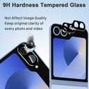 2 x [3 + 3 + 2 Pack] Screen Protector Compatible with Galaxy Z Flip 6 5G, 3 Inner TPU Screen Protectors + 3 External Tempered Film + 2 Camera Lens Glass, Easy Install with Alignment Tool