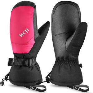 MCTi Ski Mittens Down Mittens Waterproof Touch Screen Winter Snow Mitt for Women