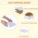 HORLIMER 8x5.5x1.6 inches Shipping Boxes Set of 25, White Corrugated Cardboard Box Literature Mailer, 25 Stickers Included